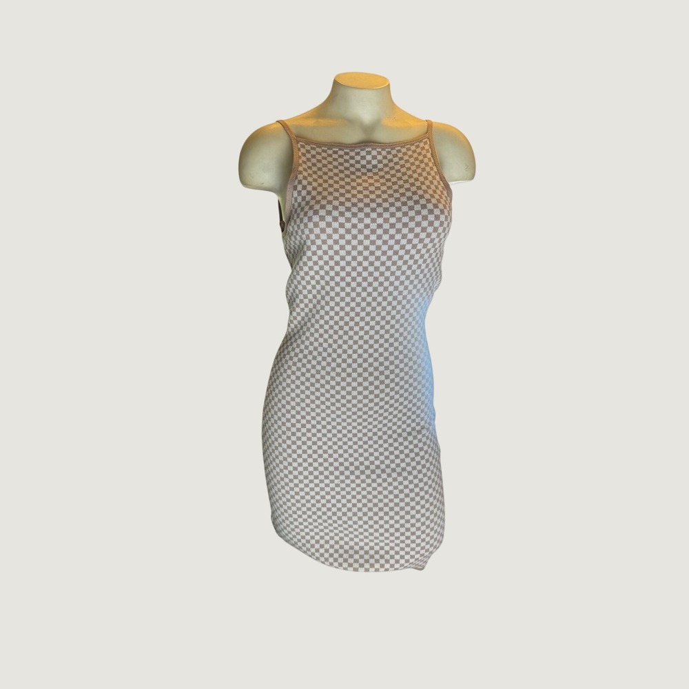 Western Tan Checkered Knit S